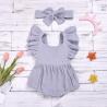 Buy cheap Children'S Outfit Sets Infant Cotton Solid Color Romper Baby Jumpsuit from wholesalers