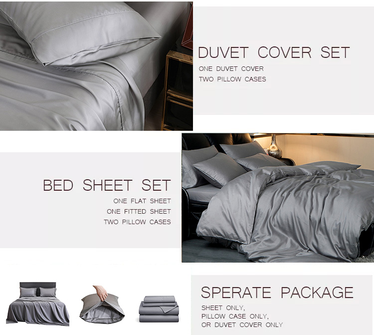 Soft Pure Bamboo Flat Bed Sheet With Deep Pockets Comforters Set Queen Bedding for Home