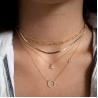 Buy cheap Gold Plated S925 Silver Circle Pendant CZ Necklace for Women 925 Sterling Silver from wholesalers