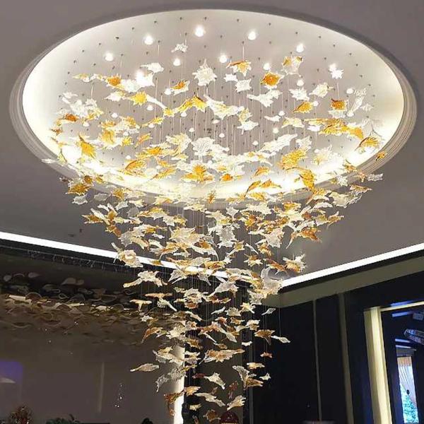 Buy cheap Art Designer Large Hotel Lobby Chandelier Maple Leaves Chandelier(WH-NC-96) from wholesalers