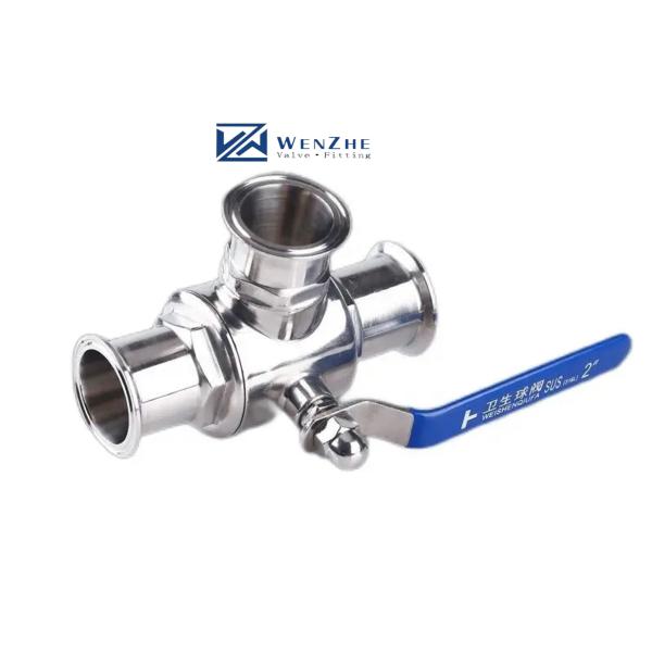 Buy cheap Forged Sanitary SS304/SS316L L/T Type Tri Clamp Stainless Steel 3 Way Ball Valve 3A DIN from wholesalers