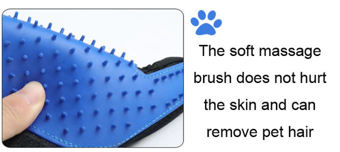 Polyester PVC Pet Grooming Tool Hair Remover Gloves Brush 56g