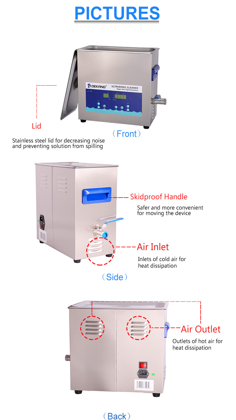 40KHz Digital Ultrasonic Cleaner , 10L Industrial Ultrasonic Cleaning Tanks