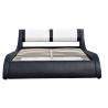 Buy cheap Faux Leather Upholstered Platform with Wood Slats Support, Black from wholesalers