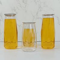 Buy cheap 380ml Plastic Diamond Shape Easy Pull Cover PET Food Jar Tea Milk product