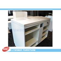 Buy cheap White OEM MDF Wooden Shop Cash Counter Paint Finished , Retail Desk Counter product