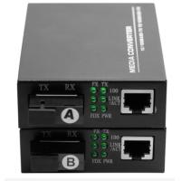 Buy cheap UTP 20KM Fiber Optic Media Converter 1310/1550nm 10/100M 2 Ports MDI product