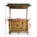 Tropical Cabana Party Outdoor Tiki Bar Bamboo Beach Tiki Bar With Stools