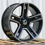 26x10 GMC Yukon Replica Wheels Gloss Black Machined Face Rims Fit Tahoe LTZ