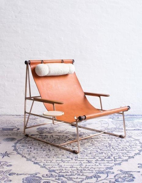 Buy cheap Home Decor Bddw Deck Chair , Leather Lounge Chair 33 W X 35 D X 15 H Seat / 31 H Back from wholesalers