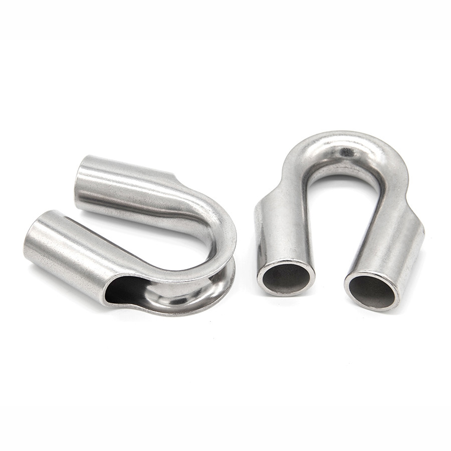 Hardware Rigging High Polished 304 316 Stainless Steel Pipe Wire Rope Thimble