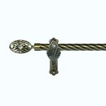 multicolor Iron Pipe Curtain Rods Muslim Finial Style with diamonds