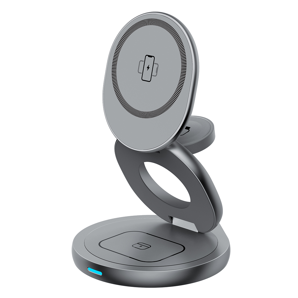 15W 10W 7W 5W Foldable Wireless Charging Station For Mobile Phone Earphone Watch