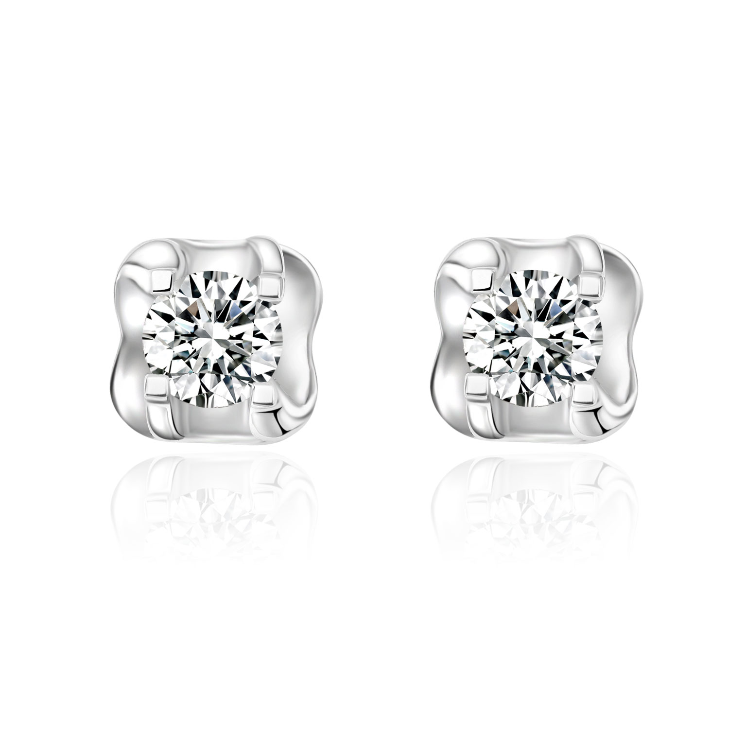 New Luxury Fashion Design 18k Lab Grown Diamond Earrings Jewelry for Women NGTC Certified Round shape diamond Earrings