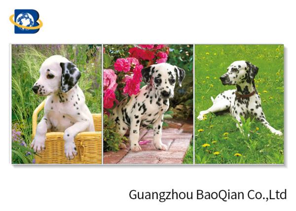 Buy cheap Lovely 3d Animal Picture With Black Frame , Lenticular 3d Stereograph Printing from wholesalers