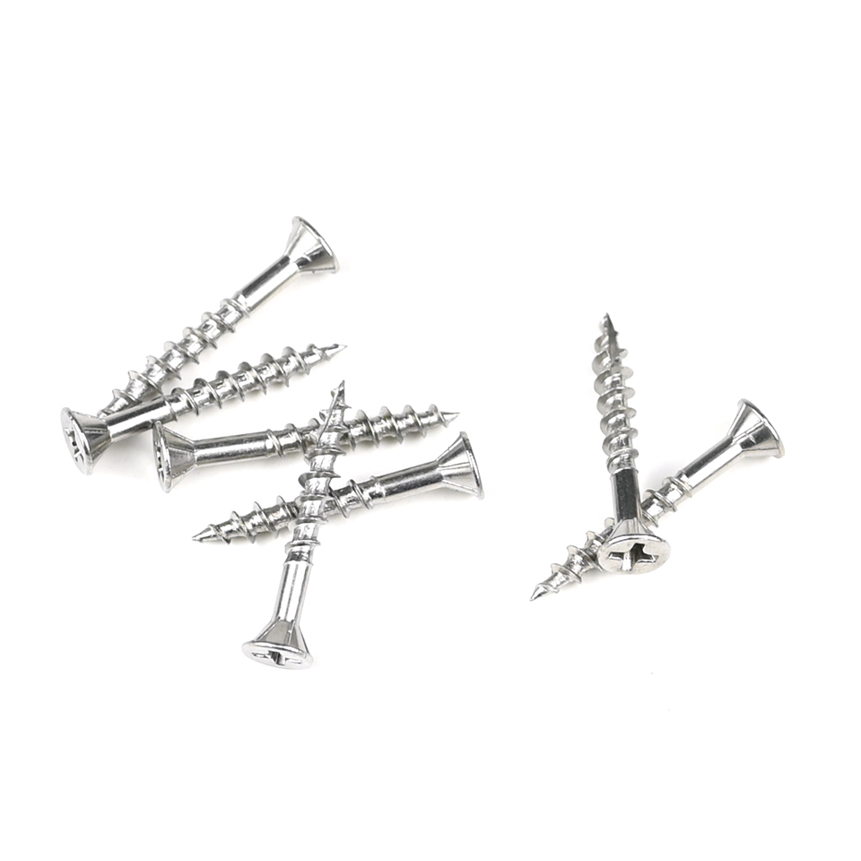 Easy Installation Flat Head Stainless Steel M3.3x25mm Chipboard Screw for Affordable
