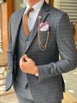 45% Wool Blue Tuxedo Suit