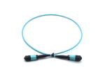 FTTH Telecom MPO Simplex Patch Cord , Blue 8 Core / 12 Core Fiber Optic Cable