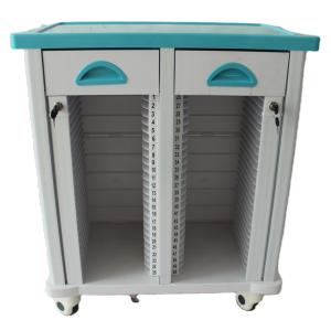 China 680MM 40CM Medical Equipment Trolley ABS Hospital Medical Trolley Manually Case Folder Trolley on sale