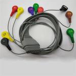 Anti Defibrillation Edan Holter ECG Cable 16 Pin 10 Leads Medical Ecg Cable Snap