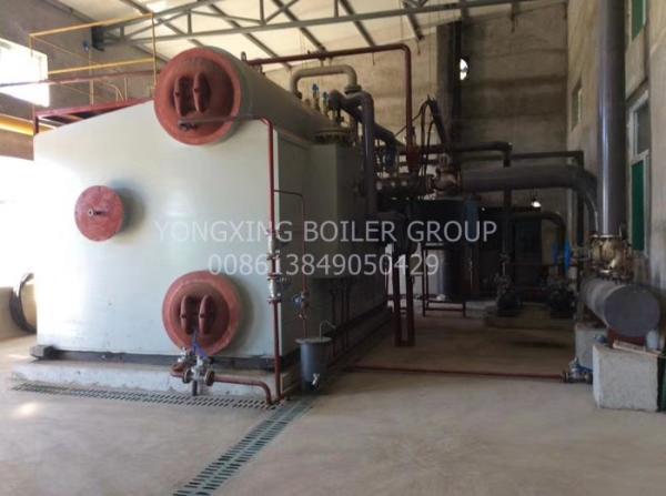 Industrial Gas Fired Steam Boiler 15 Tons D Type Water Tube Boiler For Textile