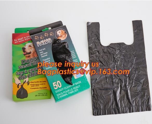 security factory sales biodegradable pet waste dog poop bag, Heavy Duty Custom Biodegradable PE Dog Poop Pet Waste Bags