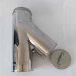 6 Inch Twist Double Wall Insulated 45 Degree Tee For Fireplace Chimney System