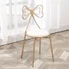 Buy cheap Luxury Modern Dining Room Chairs With Butterfly Shaped Metal Frame Leather Seat from wholesalers