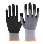 Nitrile coated work gloves 15 gauge nylon spandex liner coated Nitrile mirco