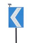High Luminance Aluminum 900mm 18V Solar Chevron Sign With Pole