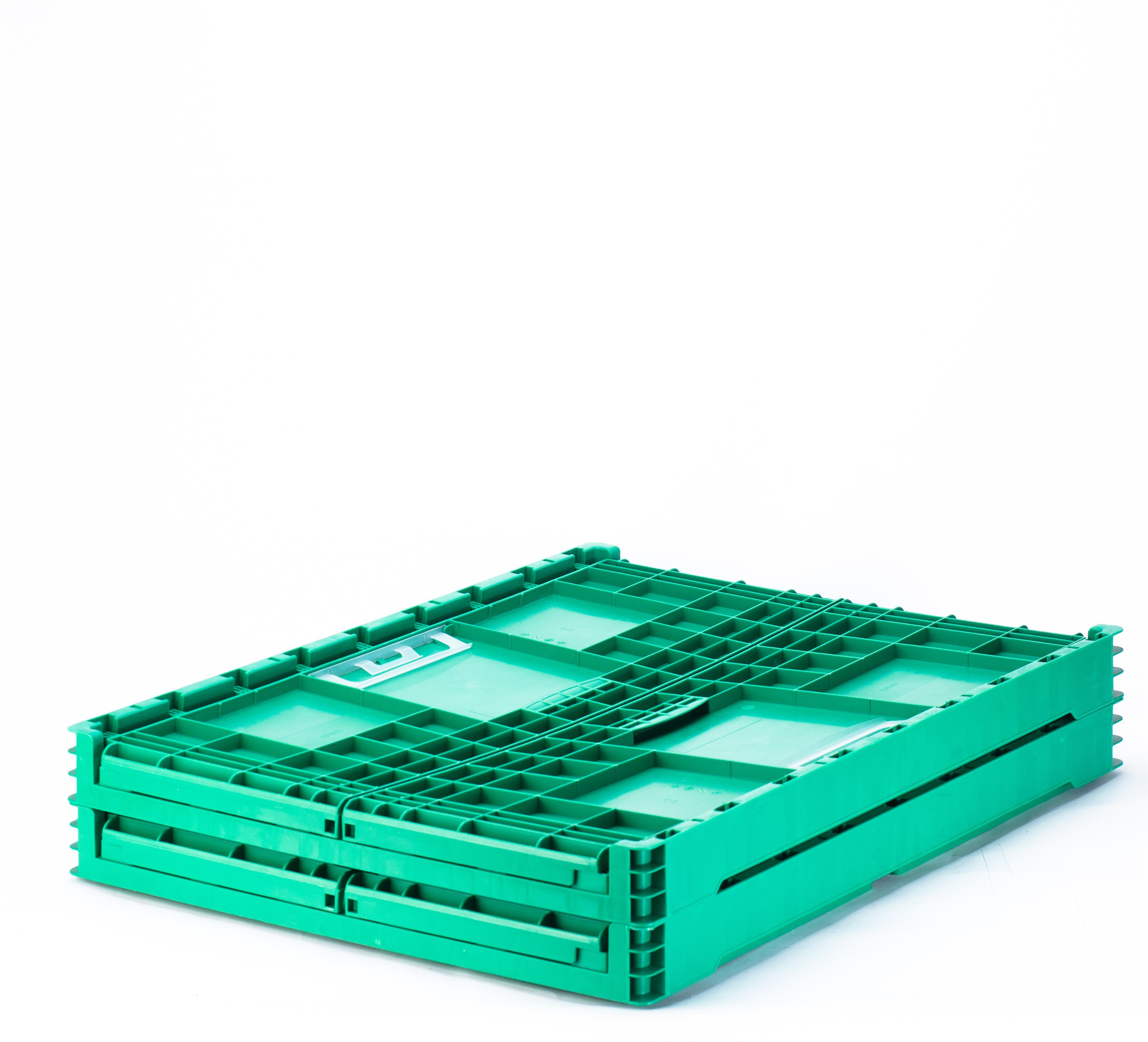 Supermarket Foldable Stackable Plastic Vegetable Container with Customized Color