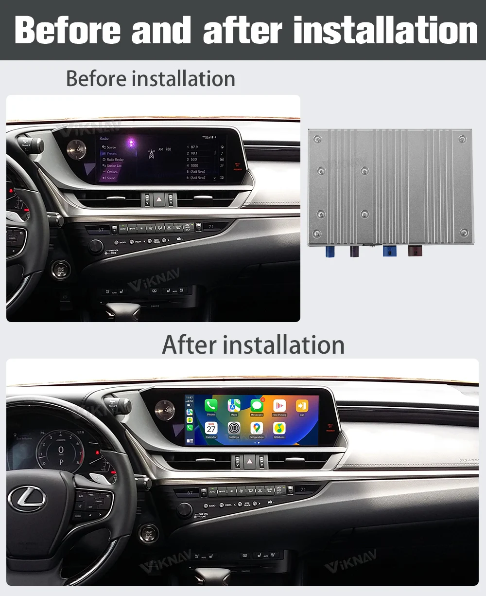 Viknav Fit For 12.3 Inch Car Video lnterface With For LEXUS ES 2018-2020 Carplay interface with screen touchpad