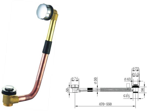 Buy cheap Bathtub Drainer,brass from wholesalers