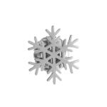 Die Casting Christmas Metal Crafts 40x40mm Zinc Alloy Snowflake Brooch Pin For