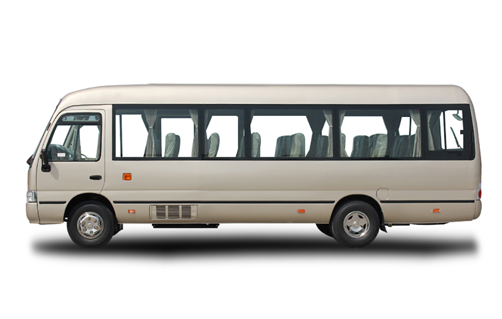 Small Passenger 24-31 Seats Toyo Ta Coaster 30 Seater Bus Diesel Manual Transmission