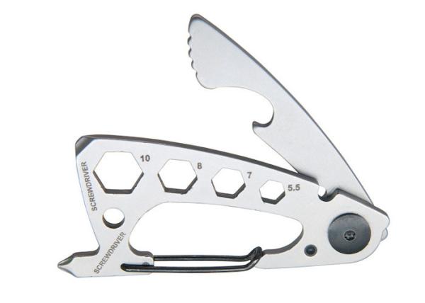 74*35*6MM Precision Sandblasting 420 Stainless Steel Mini Multi-Purpose EDC Tool