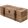 Buy cheap Vintage Brown Wood Single Bottle Gift Wooden Wine Box With Leatherette Straps from wholesalers