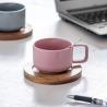 Buy cheap Minimalism Nordic Coffee Cup And Saucer Set Of 12 Pieces Ceramic 250ml Porcelain Mug from wholesalers
