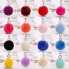 Buy cheap Faux Big Fluffy Pom Pom Keyring 20g Weight Multicolor 4.7in Tall from wholesalers