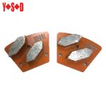Metal Bond Diamond Grinding Shoes Trapezoid Double Bars 6# - 300# Concrete