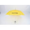 Buy cheap Auto Open Promotional Golf Umbrellas 27 Inch With Yellow Fabric Customized Designs Fiberglass Frame from wholesalers