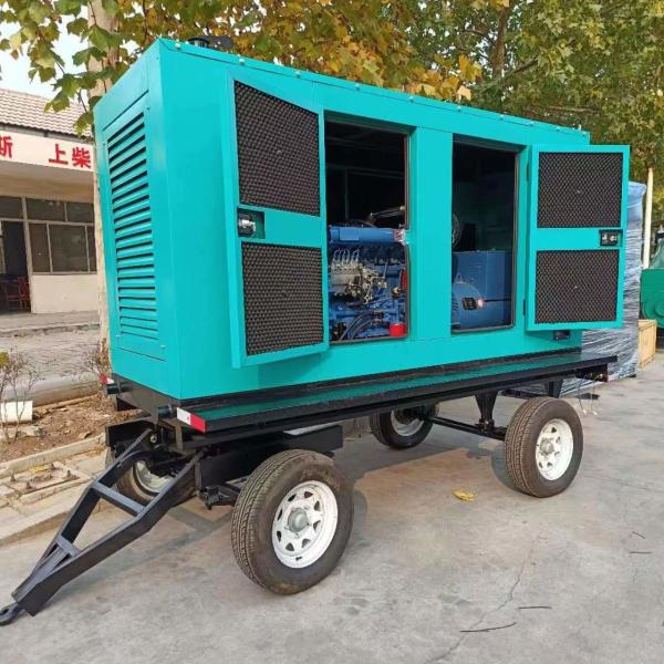 ISO 1500rpm Trailer Type Portable Industrial Generator , Multipurpose Diesel