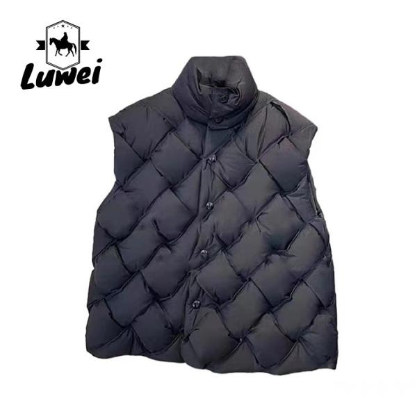 Buy cheap 2022 New Fashion Warm Down Green Utility Vest Loose Mens Workout Sleeveless Vest Waistcoats Gilet from wholesalers