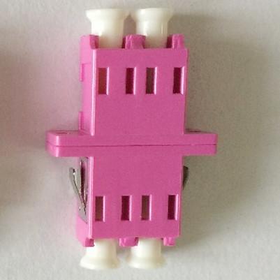 Buy cheap Pink color SC type 10G OM4 LC Duplex Pink plastic Fiber Optic Adapter,low insertion loss from wholesalers