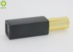 30ml Square Black Glass Cosmetic Containers For Whitening Emulsion / Foundation