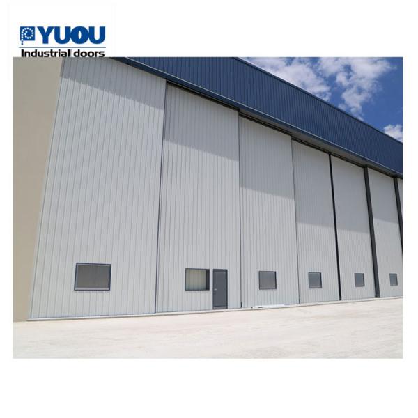 Horizontal Sliding Aircraft Hangar Door Heavy Duty Aluminum Alloy 22m Height