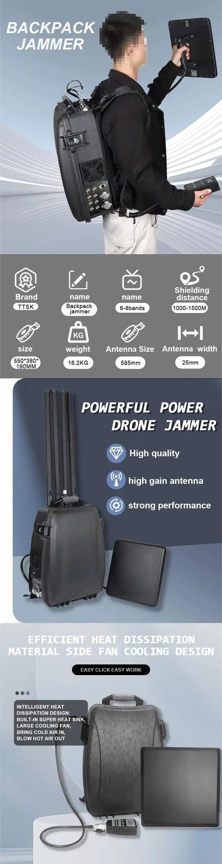 6 Bands Portable Manpack Style Drone Suppression Uav Defense System