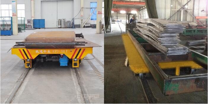 150T Rail Transfer Cart With Large Table Low Voltage Customized Color / Size