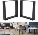600lbs Modern Metal Table Legs Square 16 Inch Black Iron Bench Legs