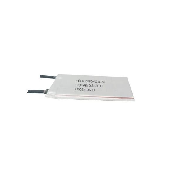 Buy cheap Rechargeable Battery Wholesale Ultra Thin Lipo Battery AUK 013040 70mAh 3.7V Super Thin Battery For Consumer Electronics Werable Device 1mm Battery from wholesalers